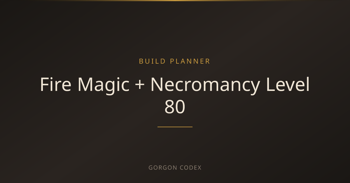 Fire Magic + Necromancy Level 80 Build | Build Planner | Project Gorgon