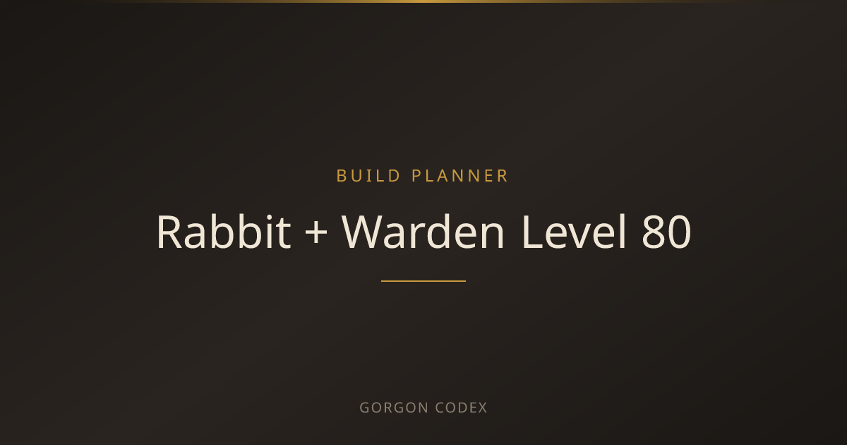 Rabbit + Warden Level 80 Build | Build Planner | Project Gorgon