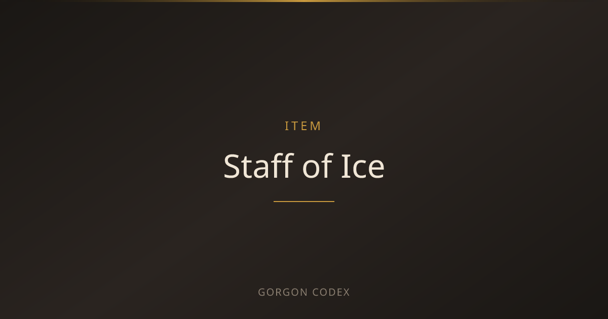 Staff of Ice | Items | Project Gorgon