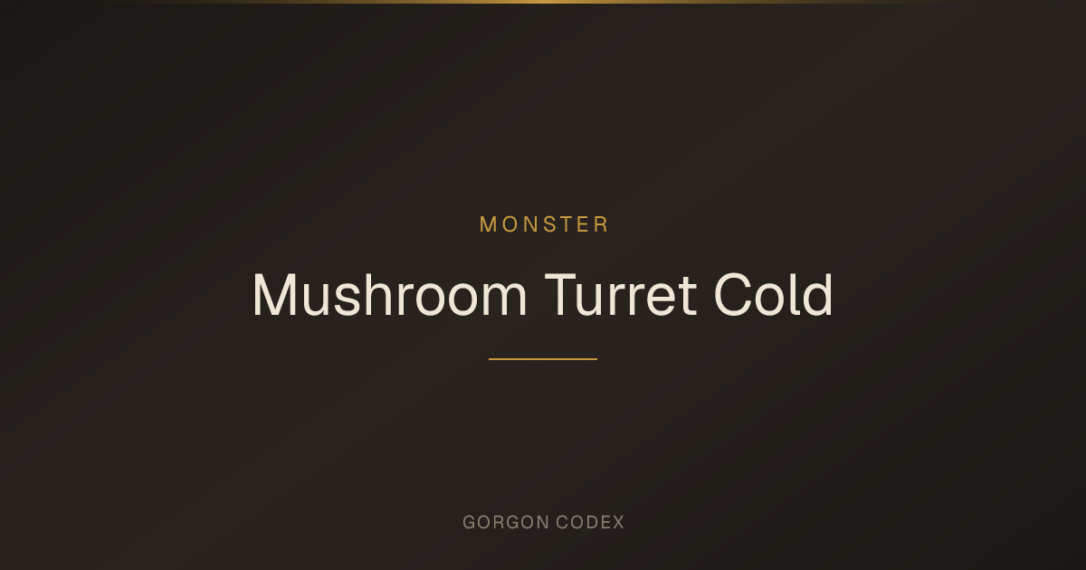 Mushroom Turret Cold | Monsters | Project Gorgon