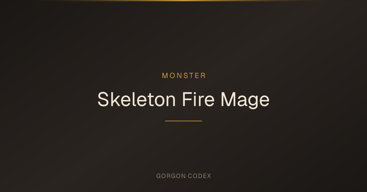 Skeleton Fire Mage | Monsters | Project Gorgon