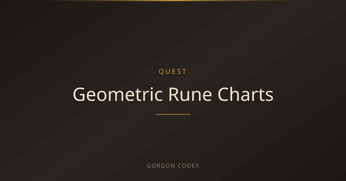 Geometric Rune Charts | Quests | Project Gorgon