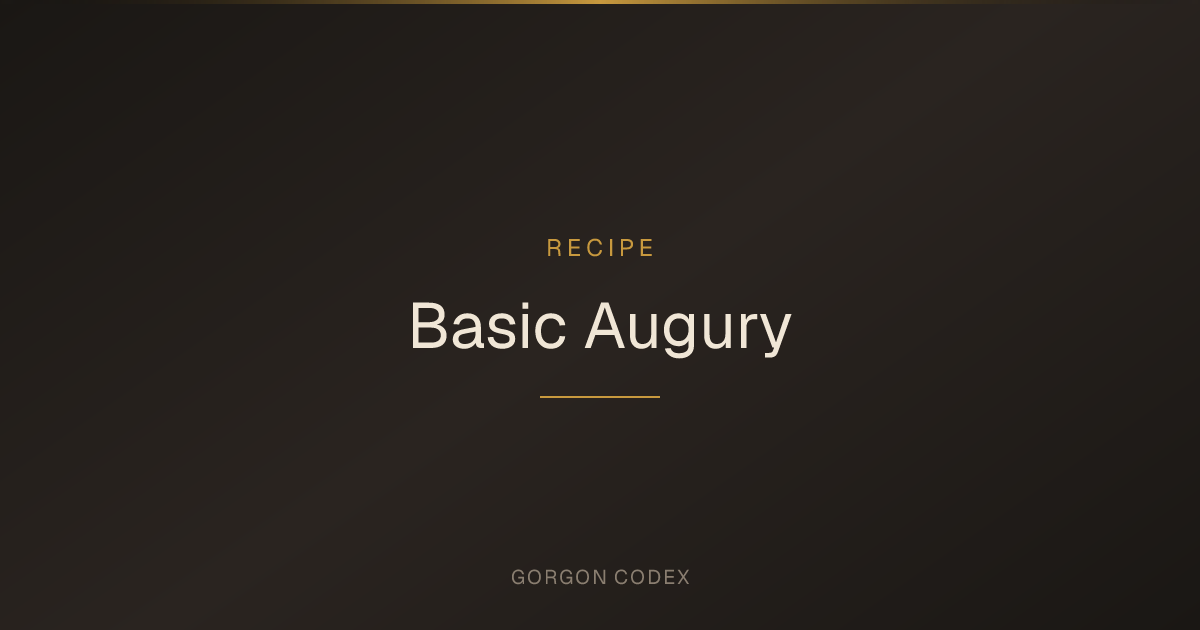 Basic Augury | Recipes | Project Gorgon