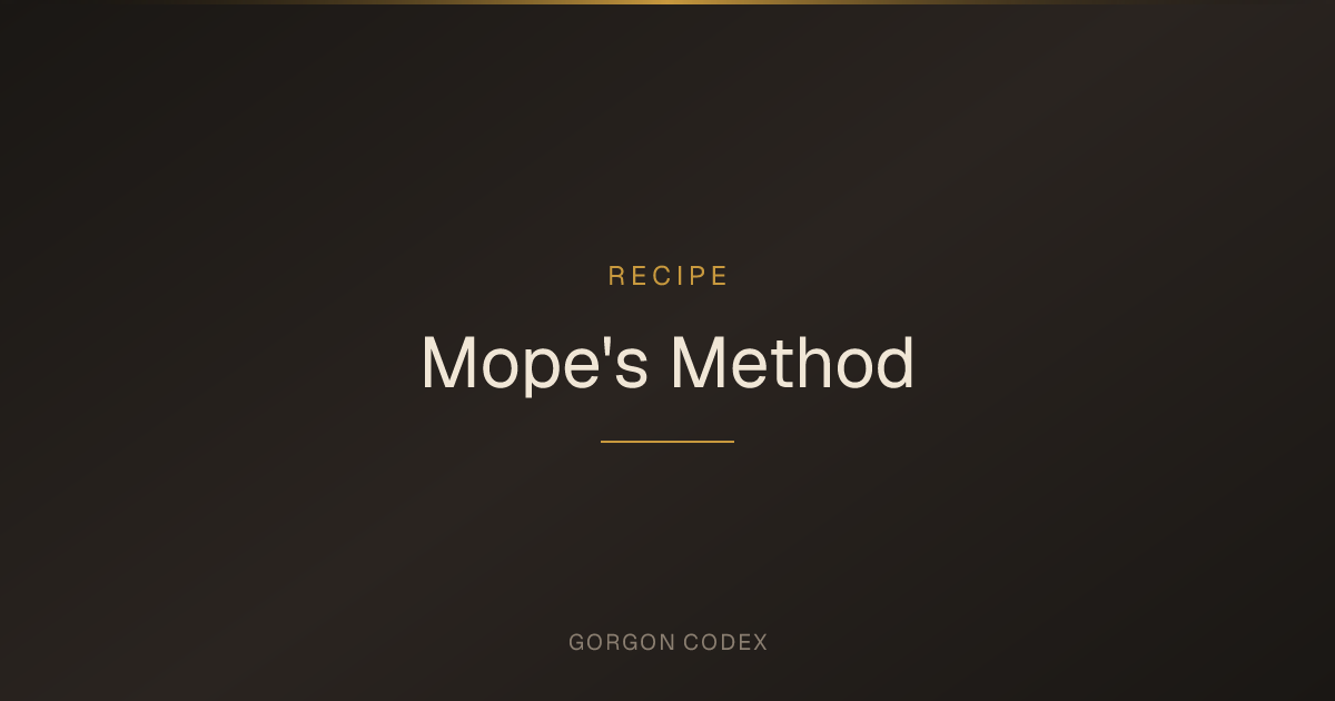 Mope's Method | Recipes | Project Gorgon