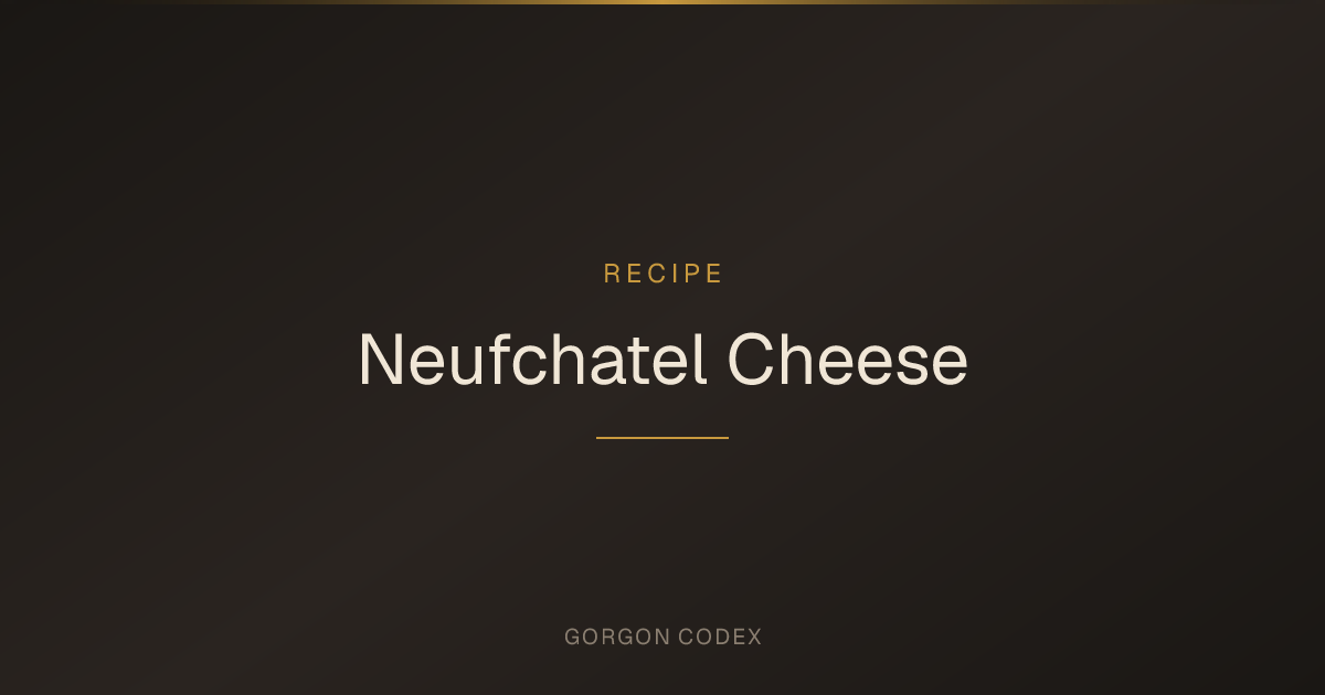 Neufchatel Cheese | Recipes | Project Gorgon