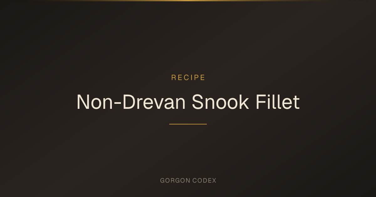 Non-Drevan Snook Fillet | Recipes | Project Gorgon