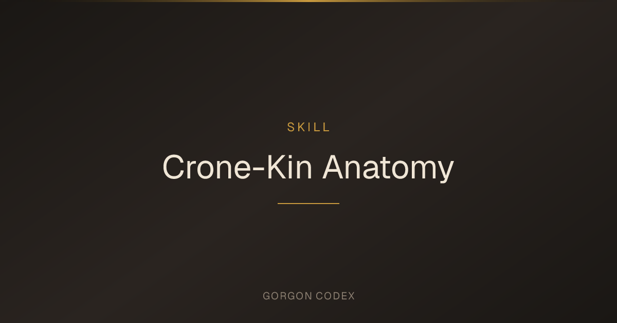 Project Gorgon Crone-Kin Anatomy — Leveling Guide | Project Gorgon