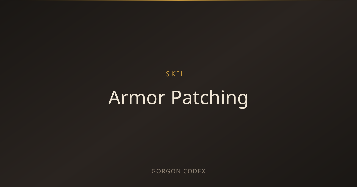 Project Gorgon Armor Patching — Abilities, Recipes, Trainers & Leveling ...