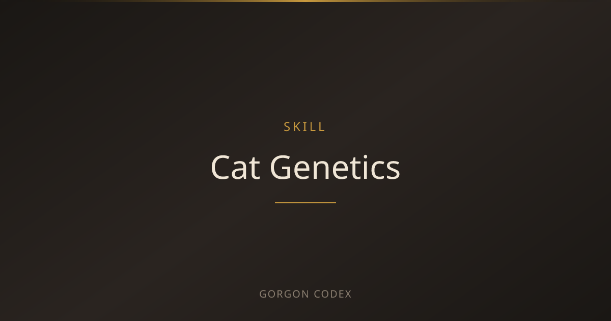 Project Gorgon Cat Genetics — Leveling Guide | Project Gorgon