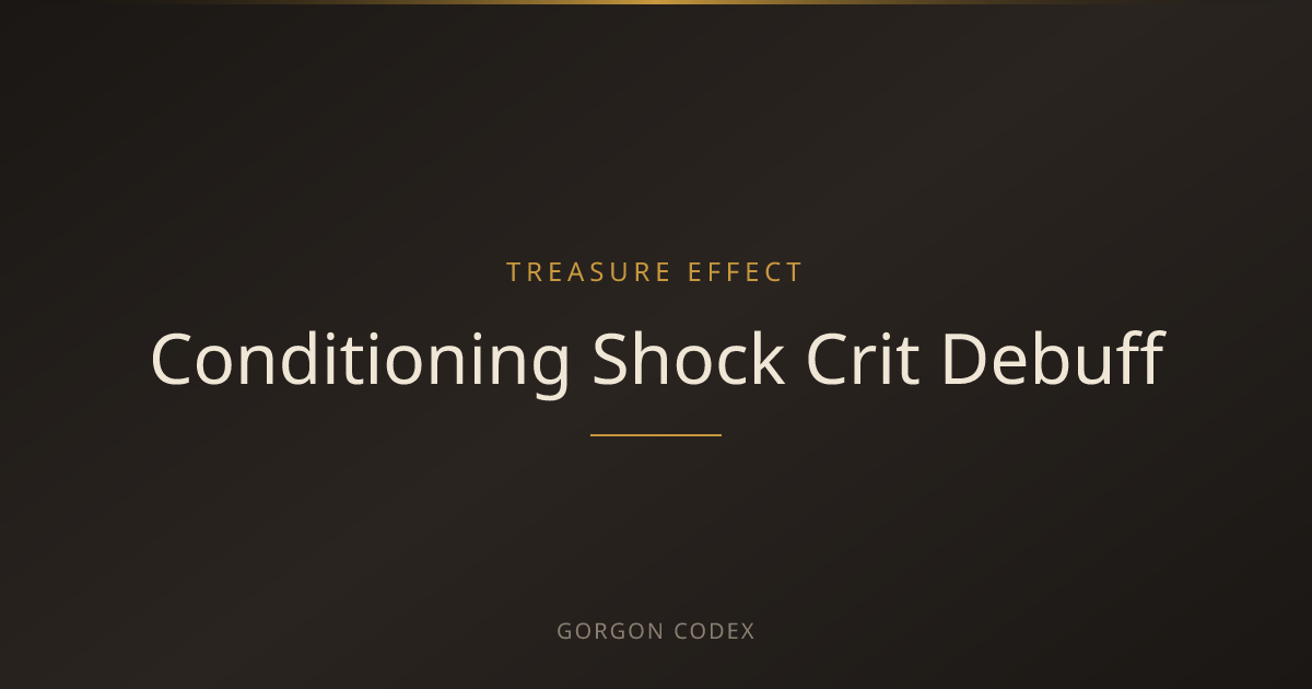 Conditioning Shock Crit Debuff | Treasure Effects | Project Gorgon